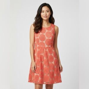 Lauren Conrad Lace Fit And Flare Dress New With Tags Size 12 Floral Design